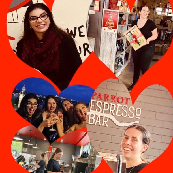 BECAUSE WE LOVE YOU AT PARROT ESPRESSO BAR!