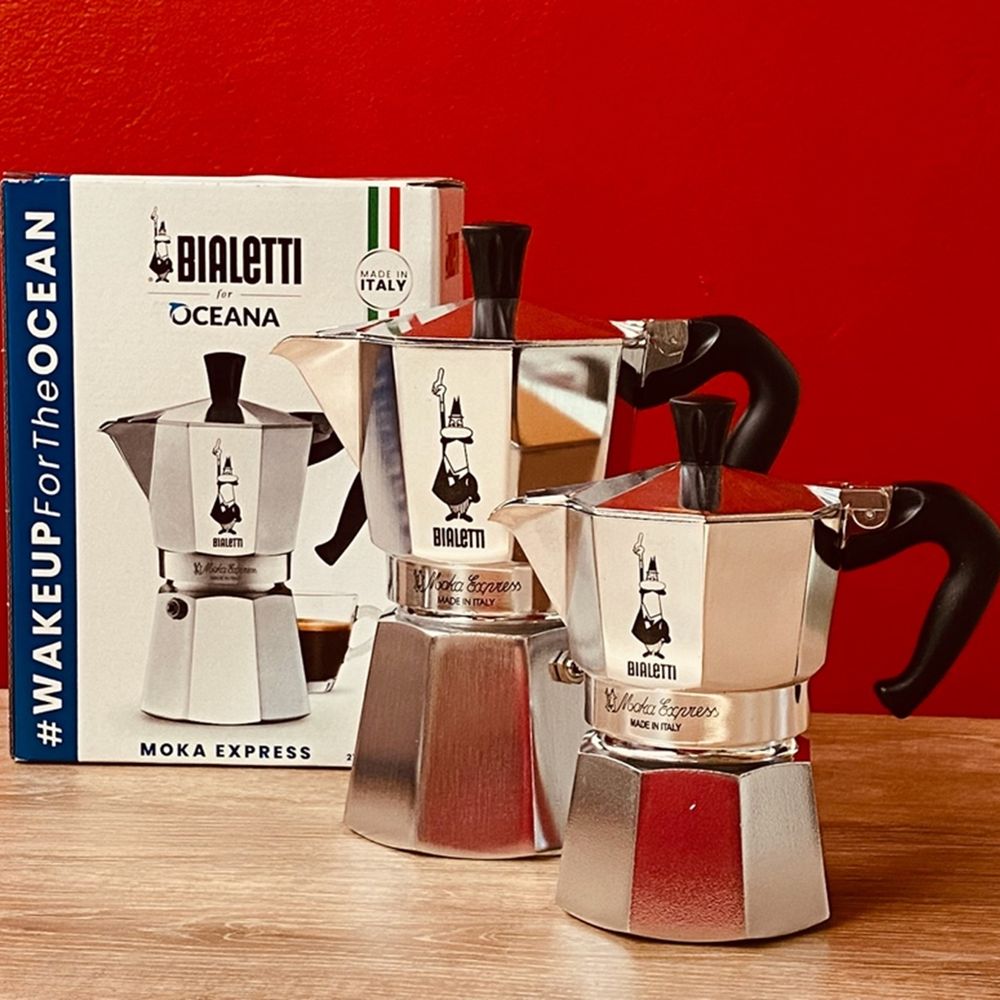 3 cup and 6 cup Bialetti Oceana Coffee Makers
