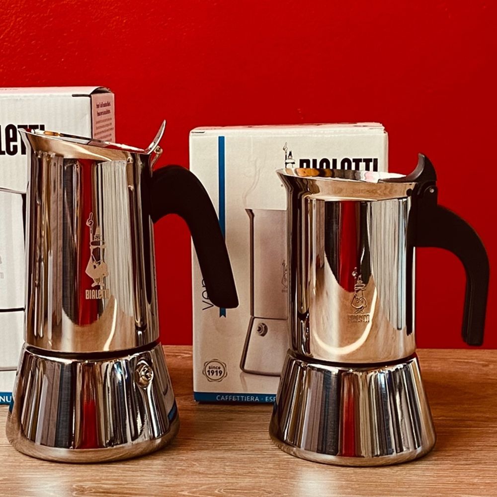 4 cup and 6 cup Bialetti Venus Coffee Makers
