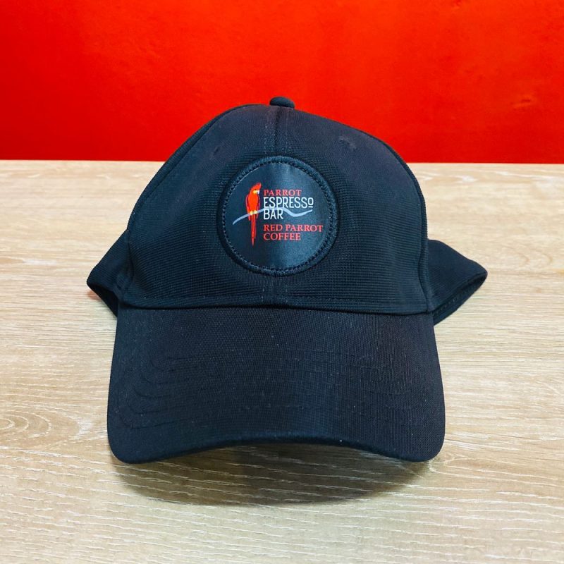 Hat with Red Parrot - Parrot Espresso Bar brand