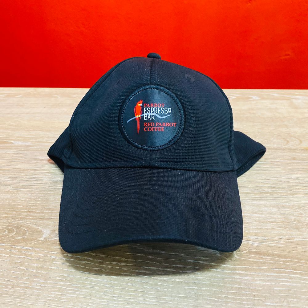 Hat with Red Parrot - Parrot Espresso Bar brand