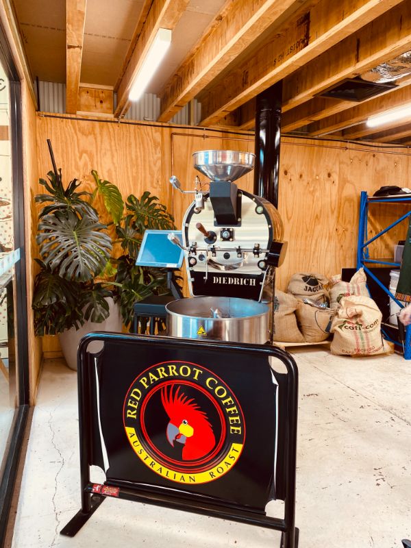 Coffee Bean Roasting in Red Parrot Coffee headquarters, Newcastle