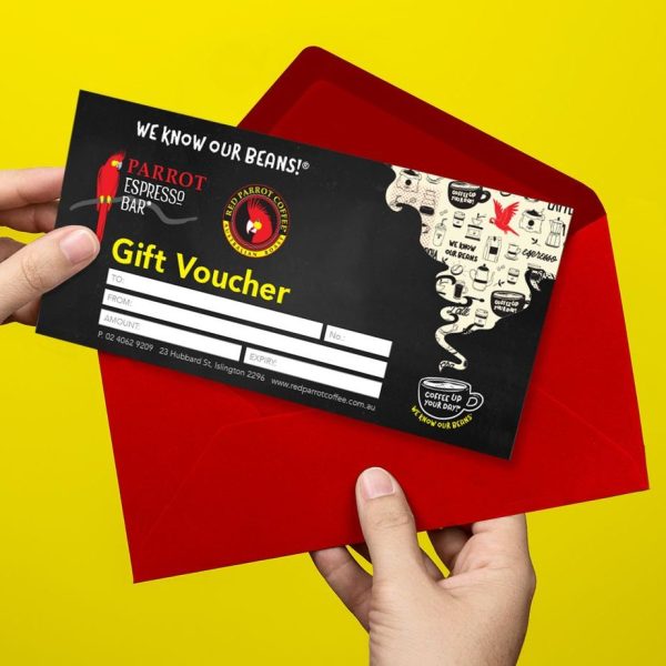 Red Parrot Coffee gift voucher