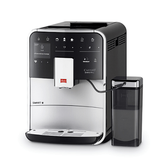 Melitta Caffeo Barista TS home coffee machine in silver