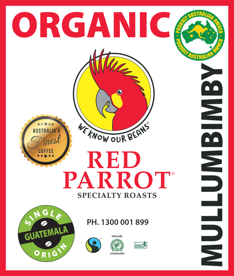 Red Parrot 100% certified organic coffee