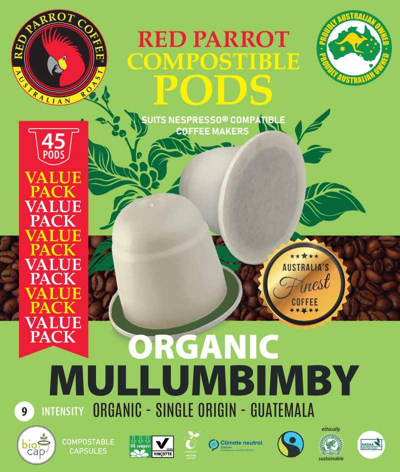 Red Parrot Nespresso compatible pods Organic