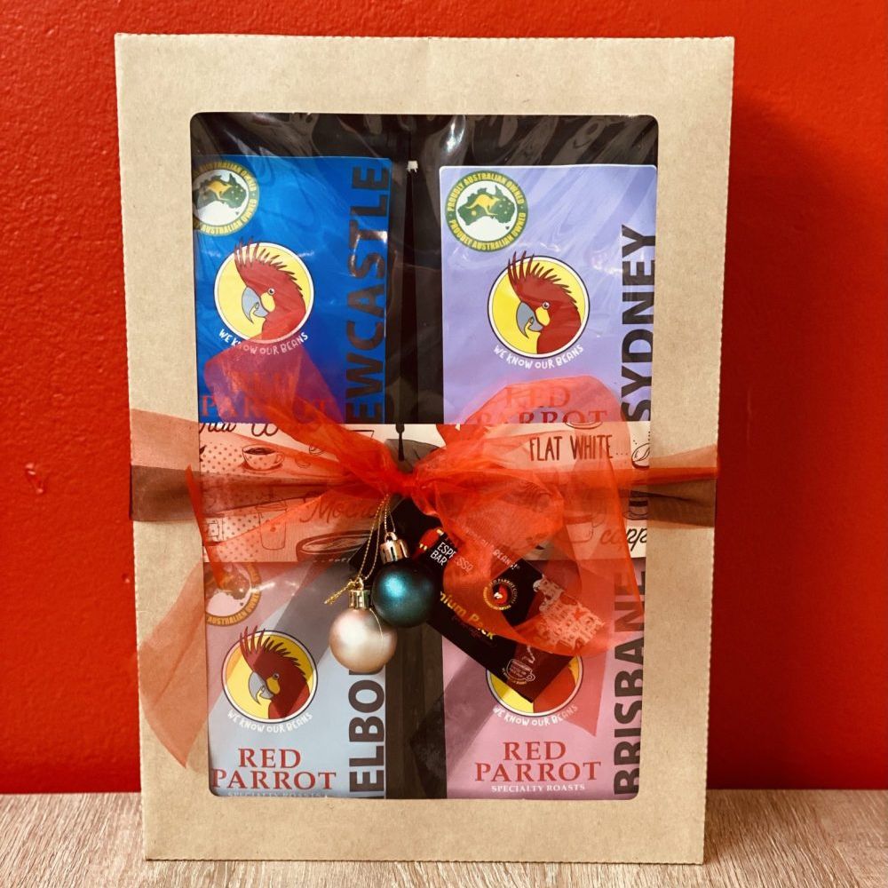 Gift pack with 4 varieties of premium coffee beans