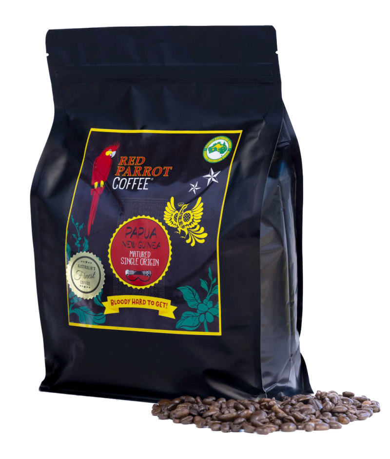 Red Parrot hard to get coffee beans from PNG 1kg
