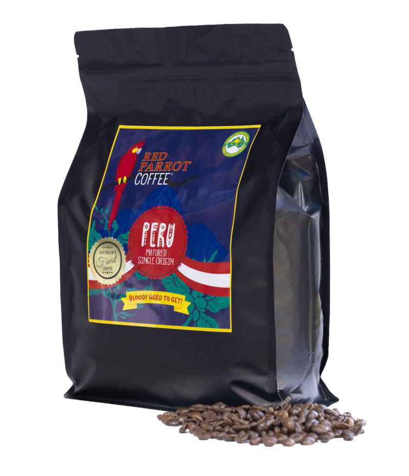 Red Parrot hard to get coffee beans from Peru 1kg