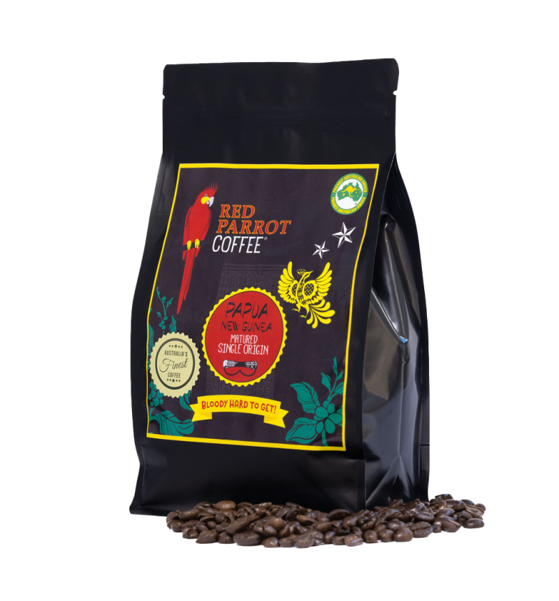 Red Parrot hard to get coffee beans from PNG 500g