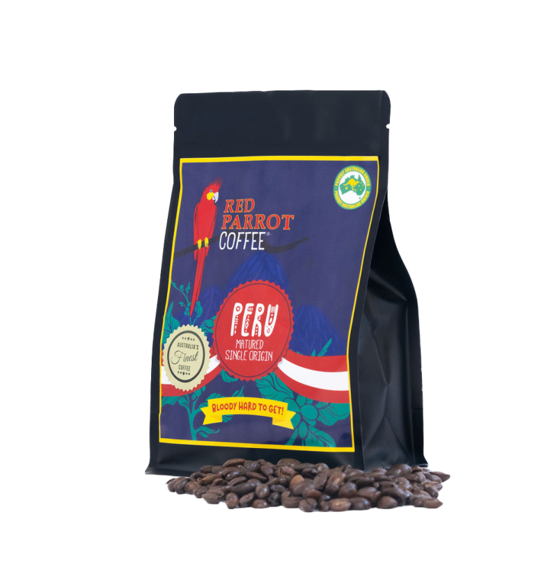 Red Parrot hard to get coffee beans from Peru 250g