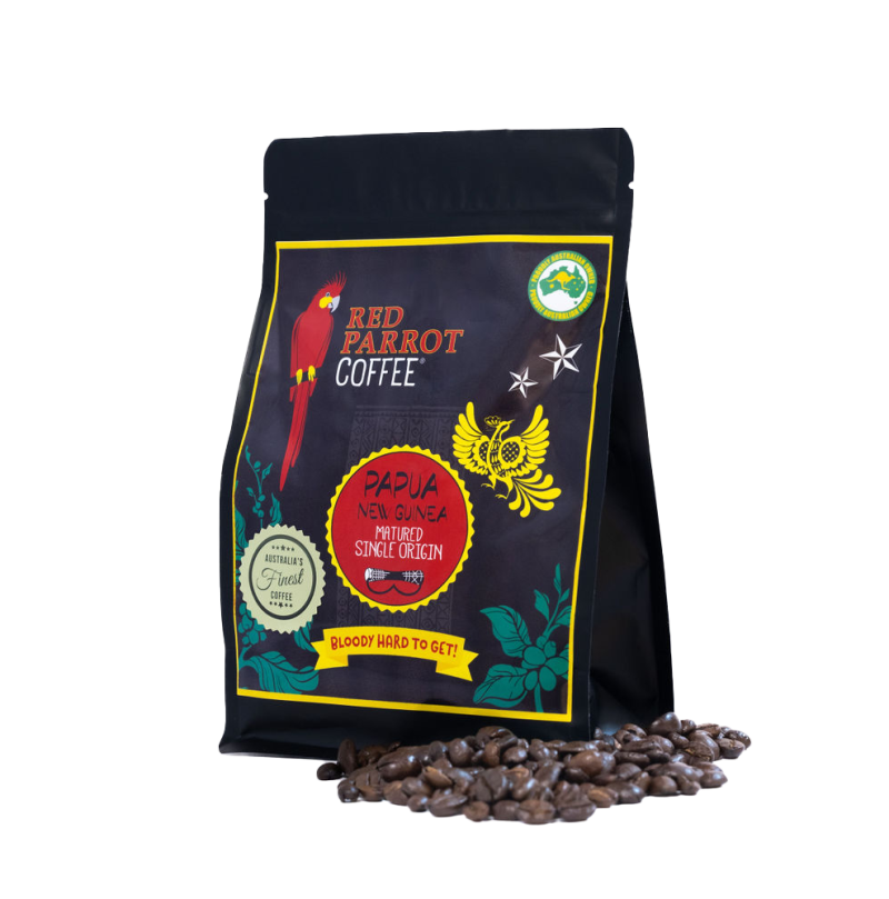 Red Parrot hard to get coffee beans from PNG 250g