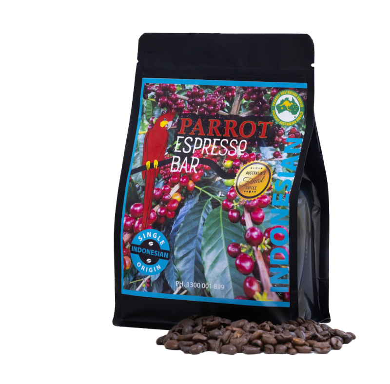 Red Parrot single origin coffee from Indonesia 250g