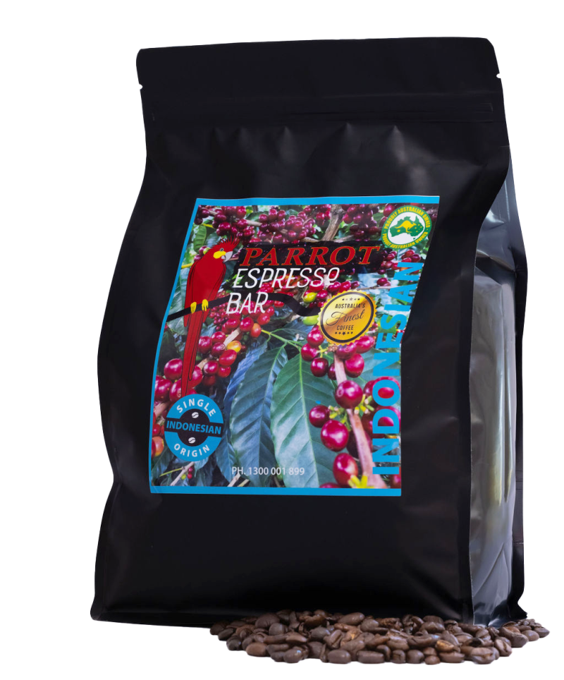 Red Parrot single origin coffee from Indonesia 1kg