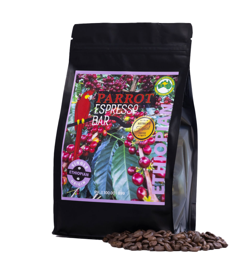 Red Parrot single origin coffee from Ethiopia Muda Tatesa 500g