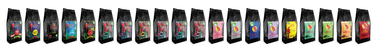 Full range of Red Parrot Coffee bags